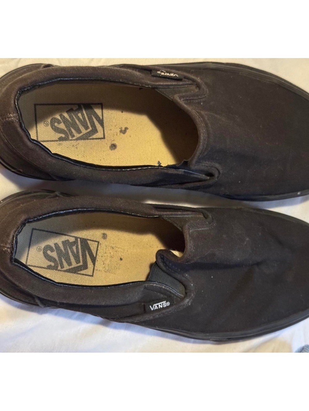Vans Classic Slip-On Black/Black Sneakers Sz 8